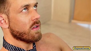 Boss dick in Danis mouth gets anal fuck